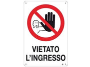 CARTELLO VIETATO L'INGRESSO- - cm.20x30h. - 10 pezzi
