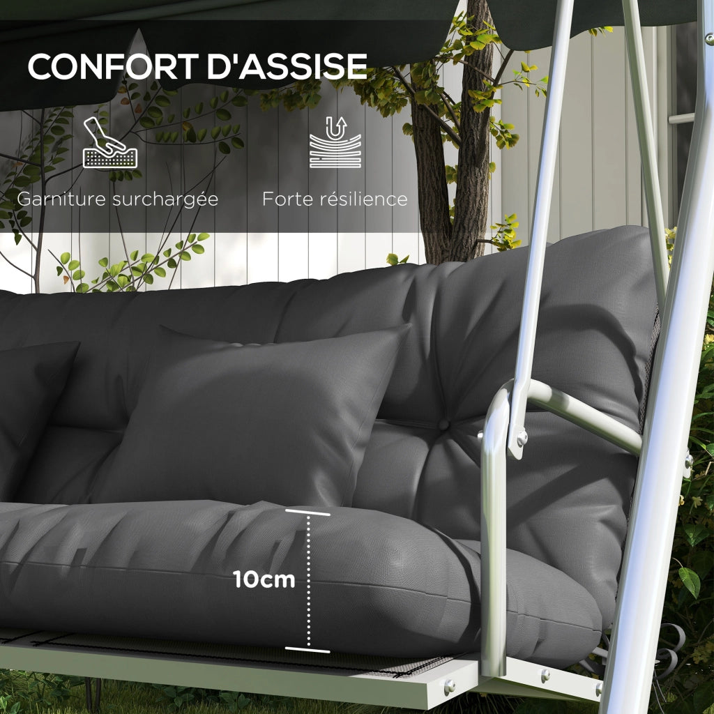 Set 4 Cuscini per Balancelle Giardino ¨C Minimal ¨C Grigio