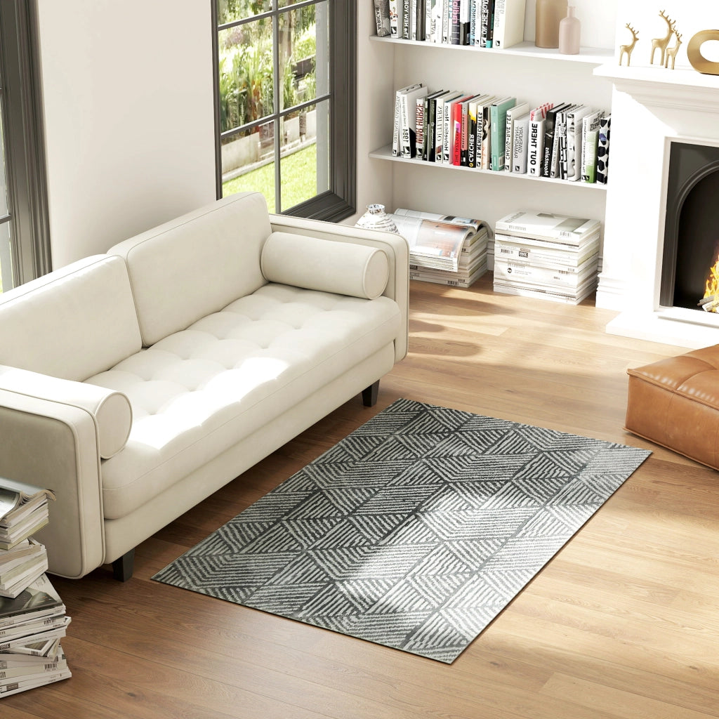 Tappeto Moderno ¨C Minimal ¨C Grigio Scuro 170x120 cm