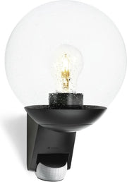 Lampada da Esterno con Sensore IP44, Fitting E27, Sensore IR 180°, Nero - Massimo 60W