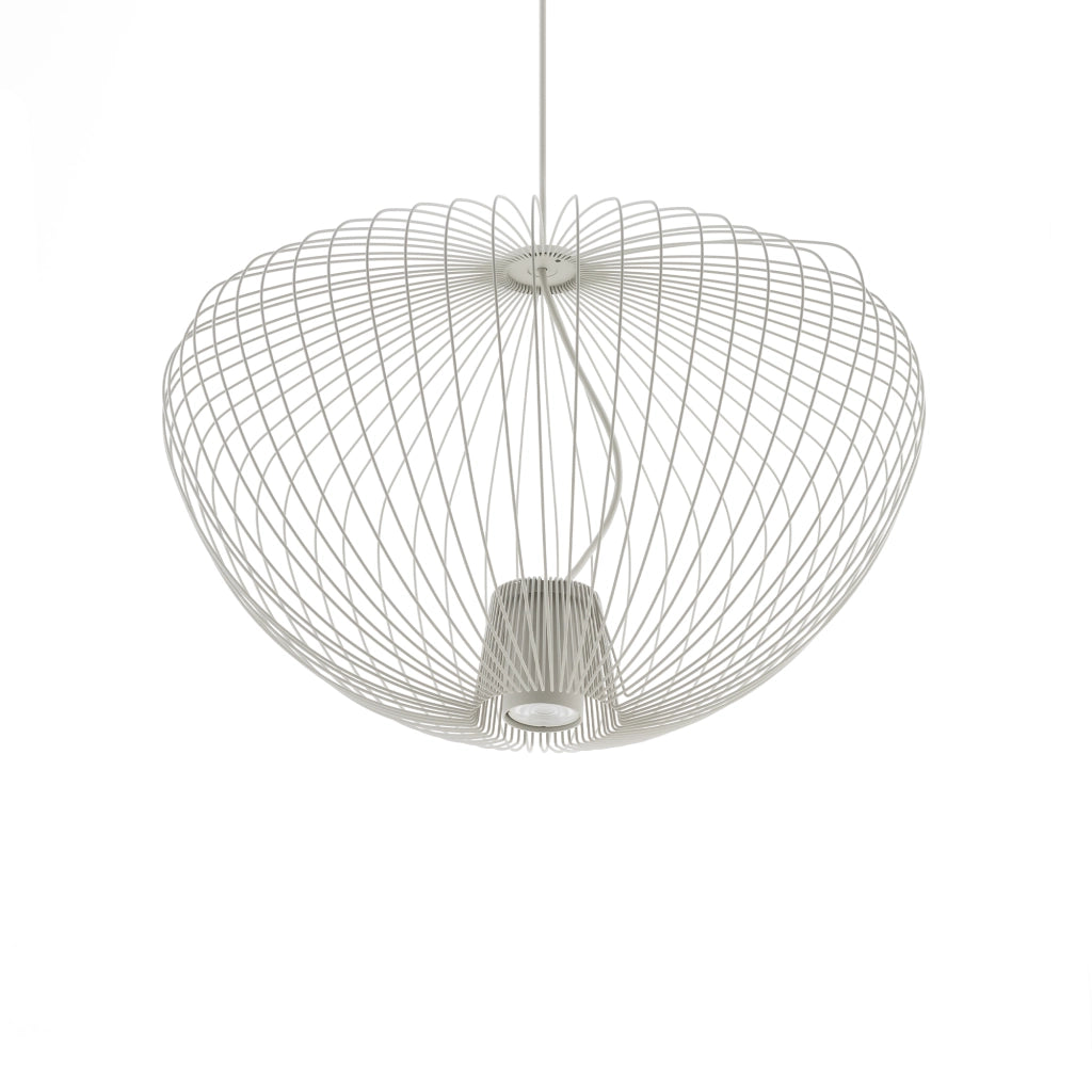 Lampada a sospensione industriale grigia Pumpkin M Nowodvorski