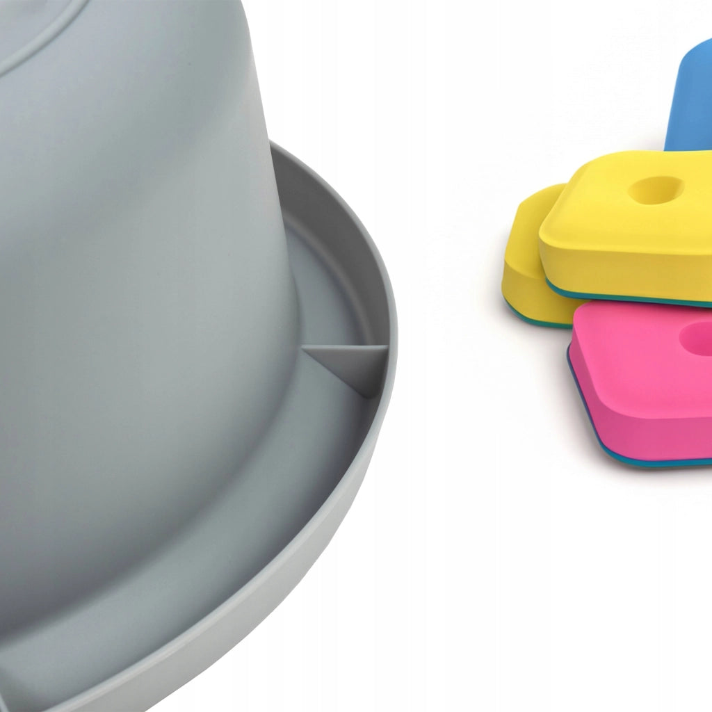 Bacinella per bucato KADAX, 2 litri, in plastica, rotonda, colore grigio.
