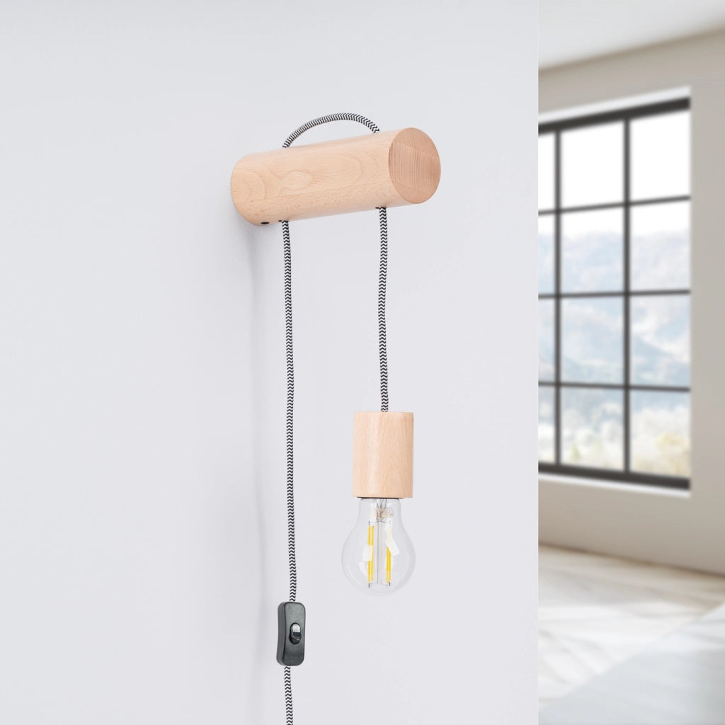 Lampada da parete NIMBI E27 con interruttore