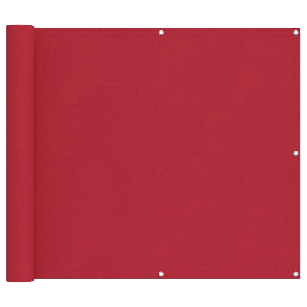 Schermo da balcone-Pannello per balcone Rosso 100 x 200 cm Tessuto Oxford
