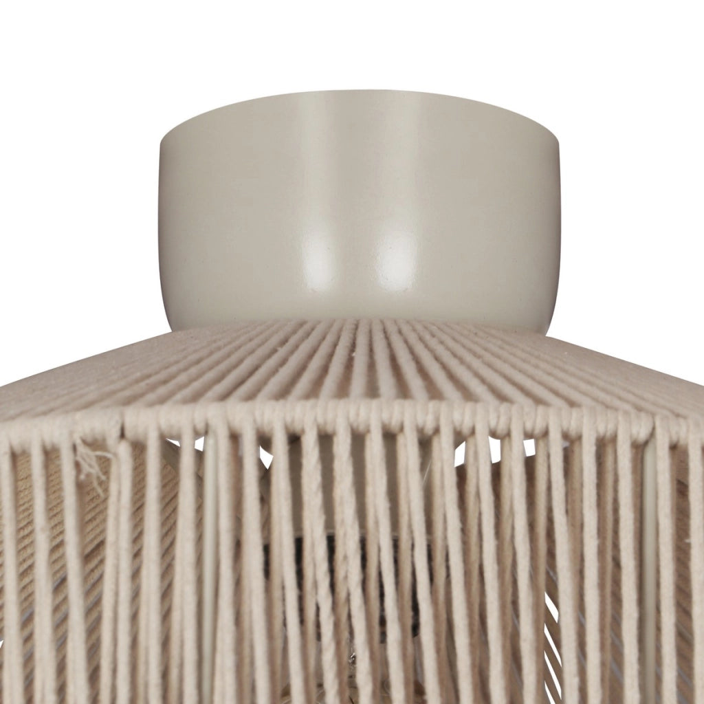 Plafoniera boho beige in cotone Ø46cm E27 Trio Svea