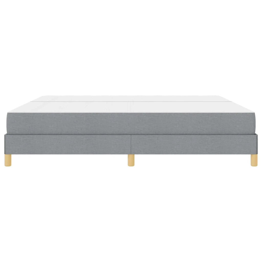 Letto a molle con materasso Grigio chiaro 200 x 200 cm Tessuto