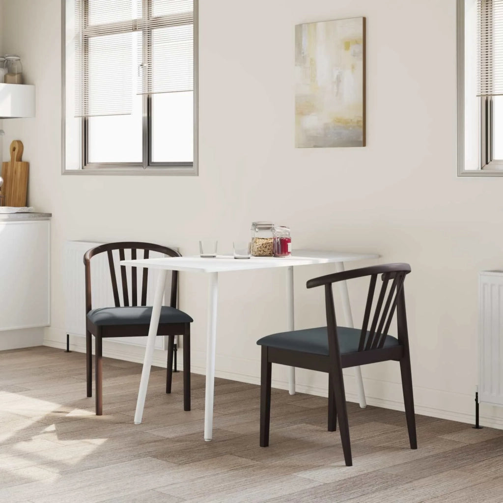 Sedia da pranzo 2 pcs Marrone chiaro e nero 42020394