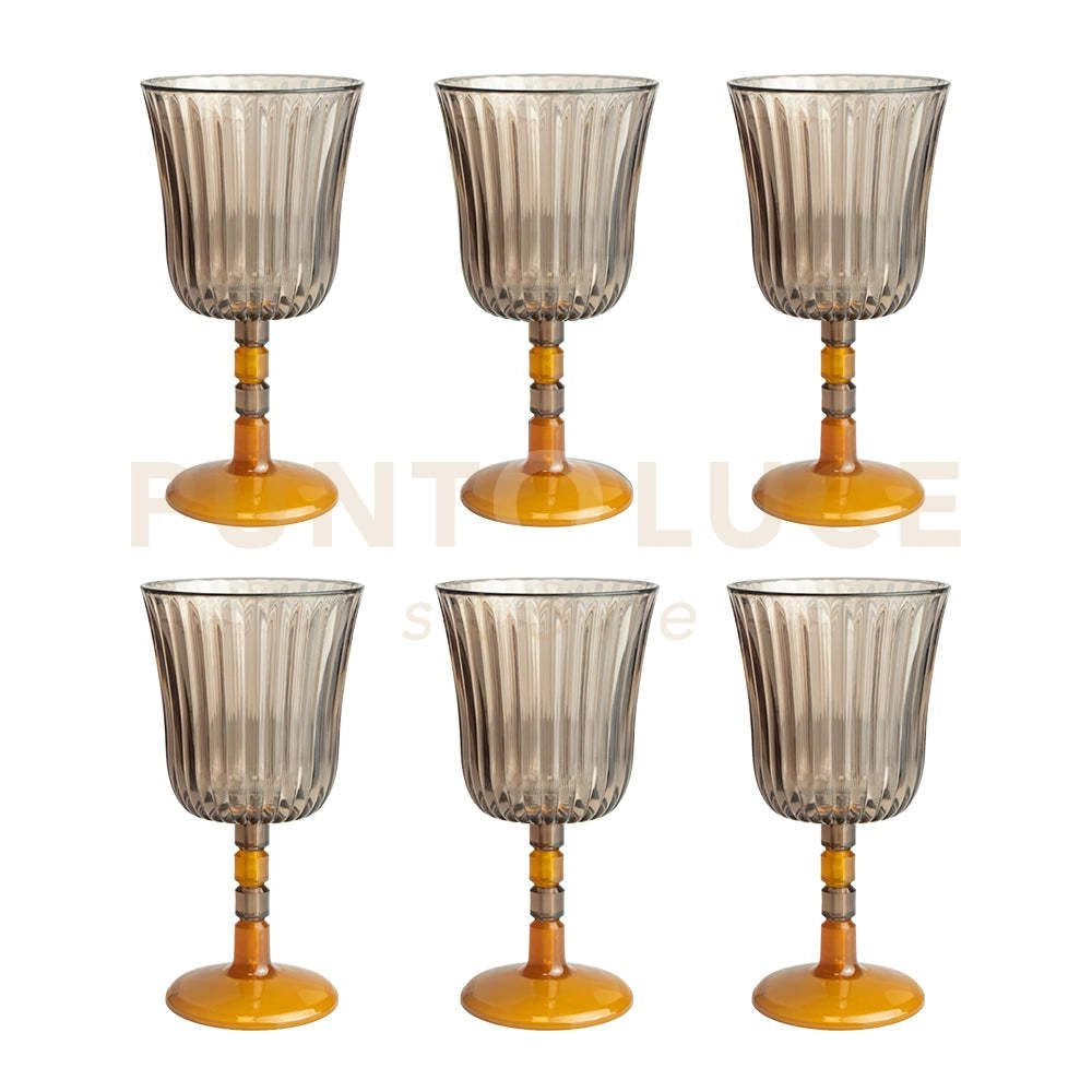 SET 6 CALICI GINEVRA AMBRA