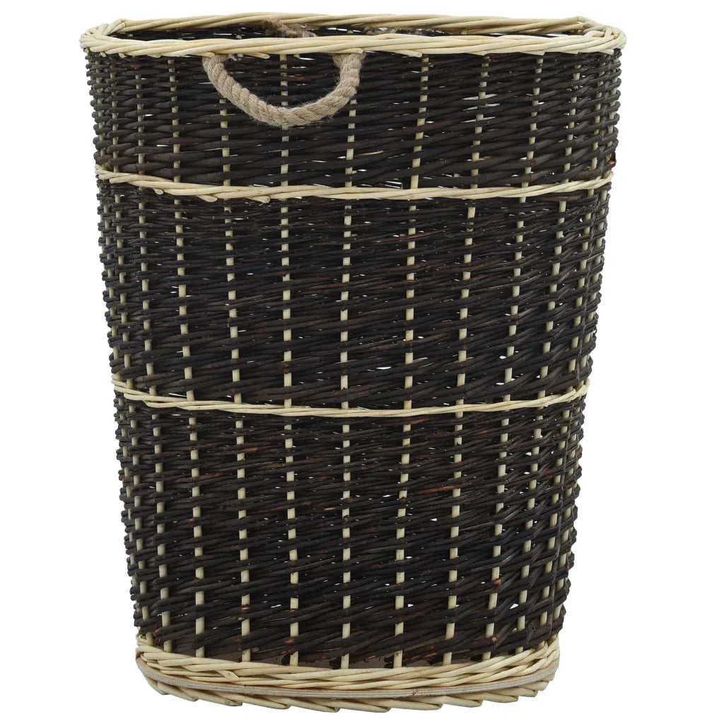 Cesta per Legna con Spallacci 57x51x69cm Salice Naturale 286975