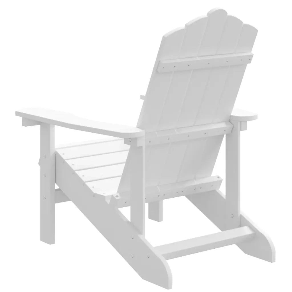Sedia da Giardino | Sedie da Esterno Adirondack Bianca HDPE