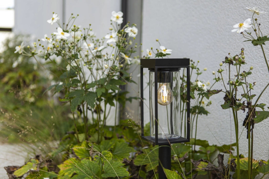 Paletto lampada da giardino solare Lutec FLAIR nero