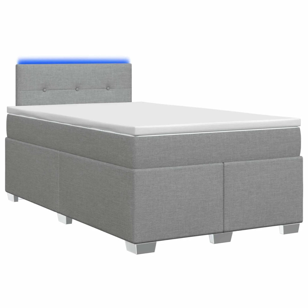 Letto con Box Spring, Materasso e LED Grigio Chiaro Tessuto 3451917
