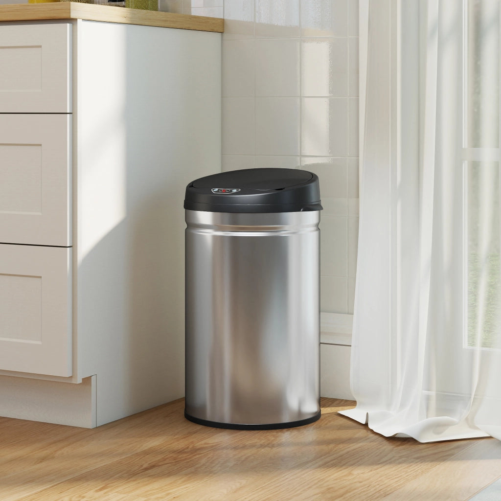 Cestino Automatico 30 L ¨C Minimal ¨C Acciaio Inox Argento