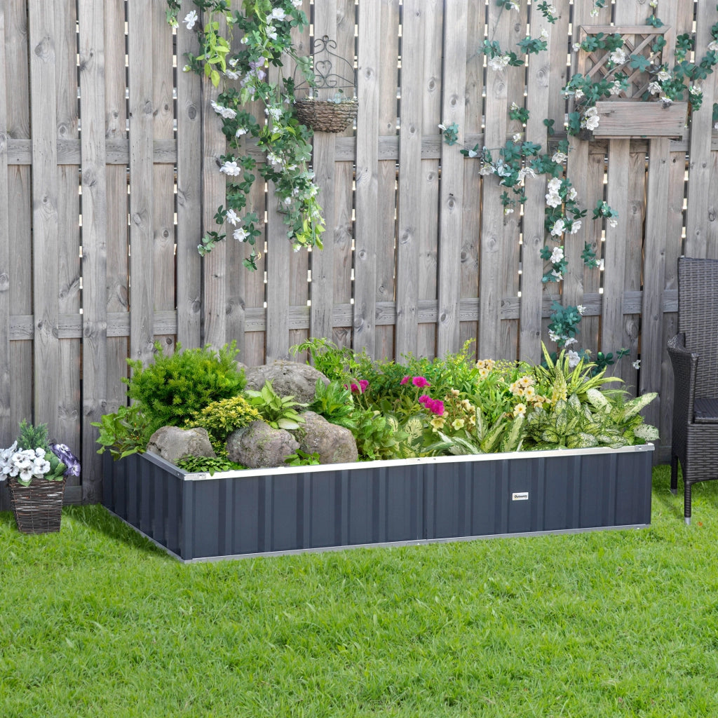 Cassone da Giardino ¨C Minimal ¨C 174x90x30 cm Grigio Acciaio