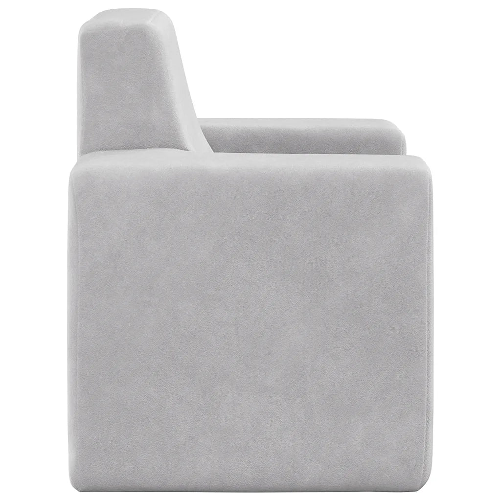 Divano per Bambini Grigio Chiaro in Morbido Peluche 4104791