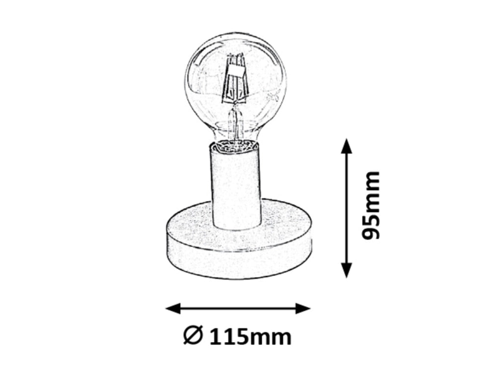 Lampada da tavolo minimal bianca E27 Bowie Rabalux 6570