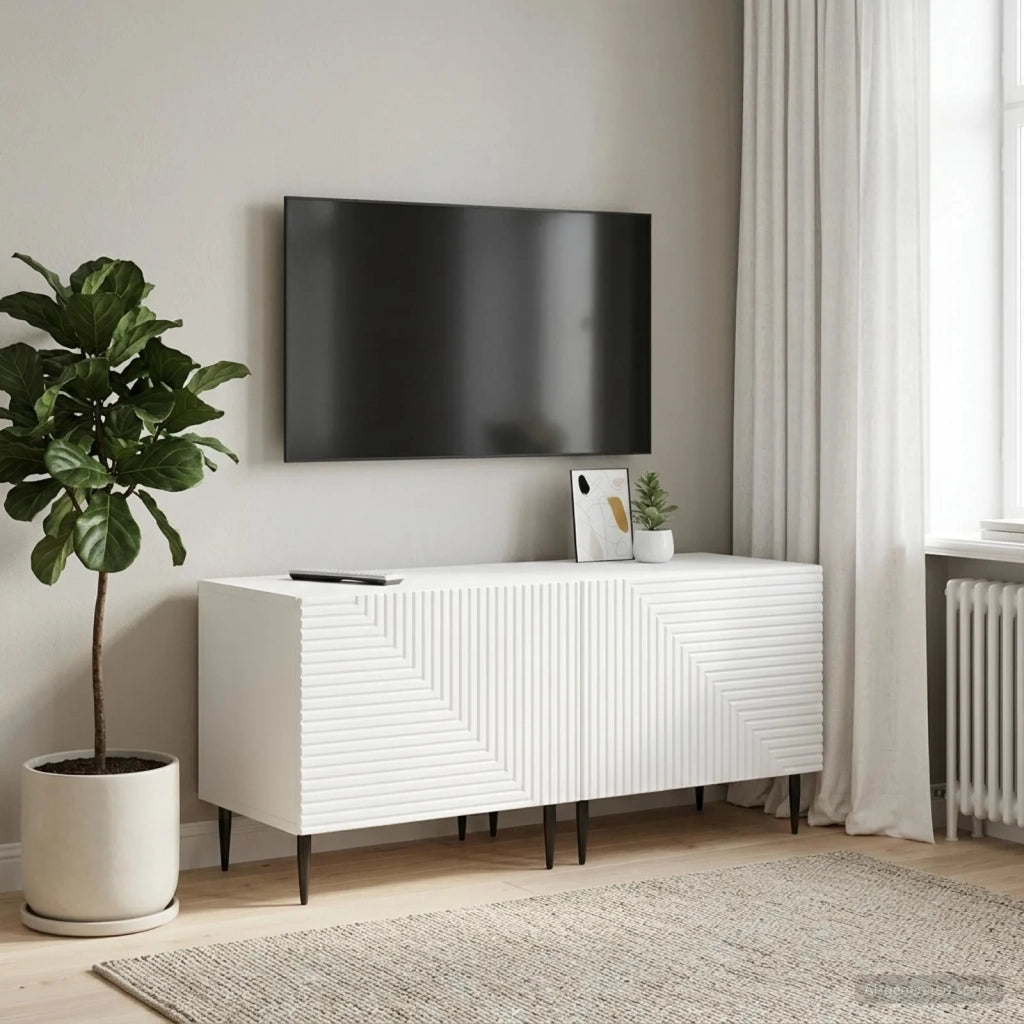 Mobile TV Bianco Legno ingegnerizzato 896895