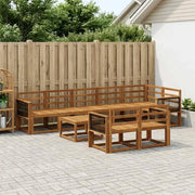 Set di divani da esterno 9 pcs Naturale
