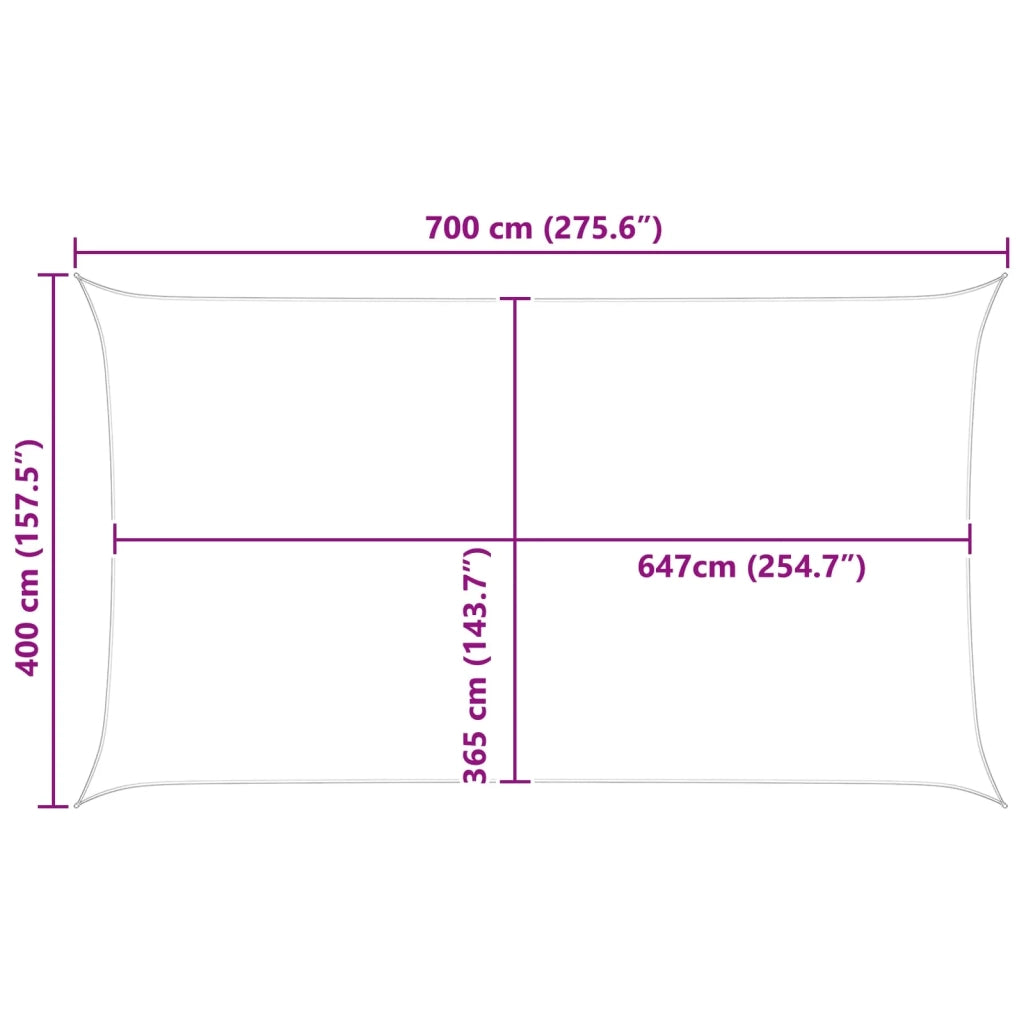 Vela da ombra solare Giallo e Bianco 7 x 4 m 42031078