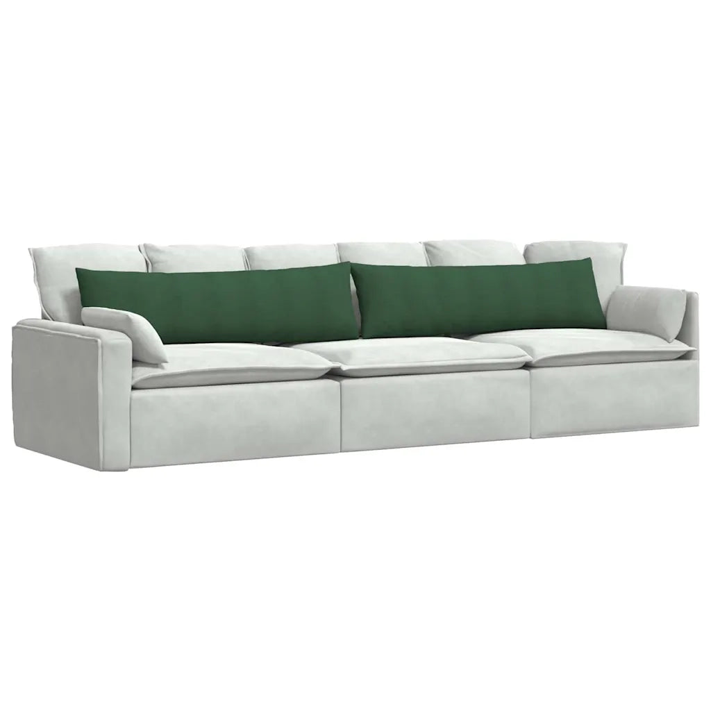 Cuscini da Divano 2 pz | Cuscini per sedie Verde Scuro 145 x 40 cm