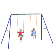 Altalena per Bambini 3-8 Anni ¨C Xylo ¨C 2 Seggiolini, Metallo e PP, 269x160x180 cm