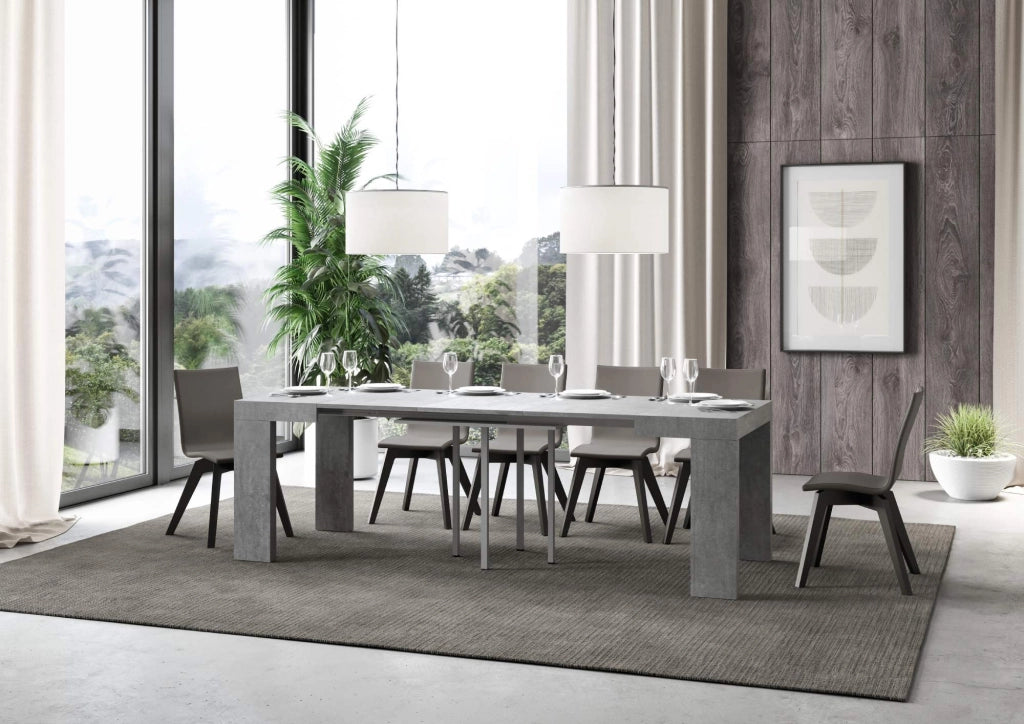 Tavolo allungabile 90x90/246 cm Roxel Cemento