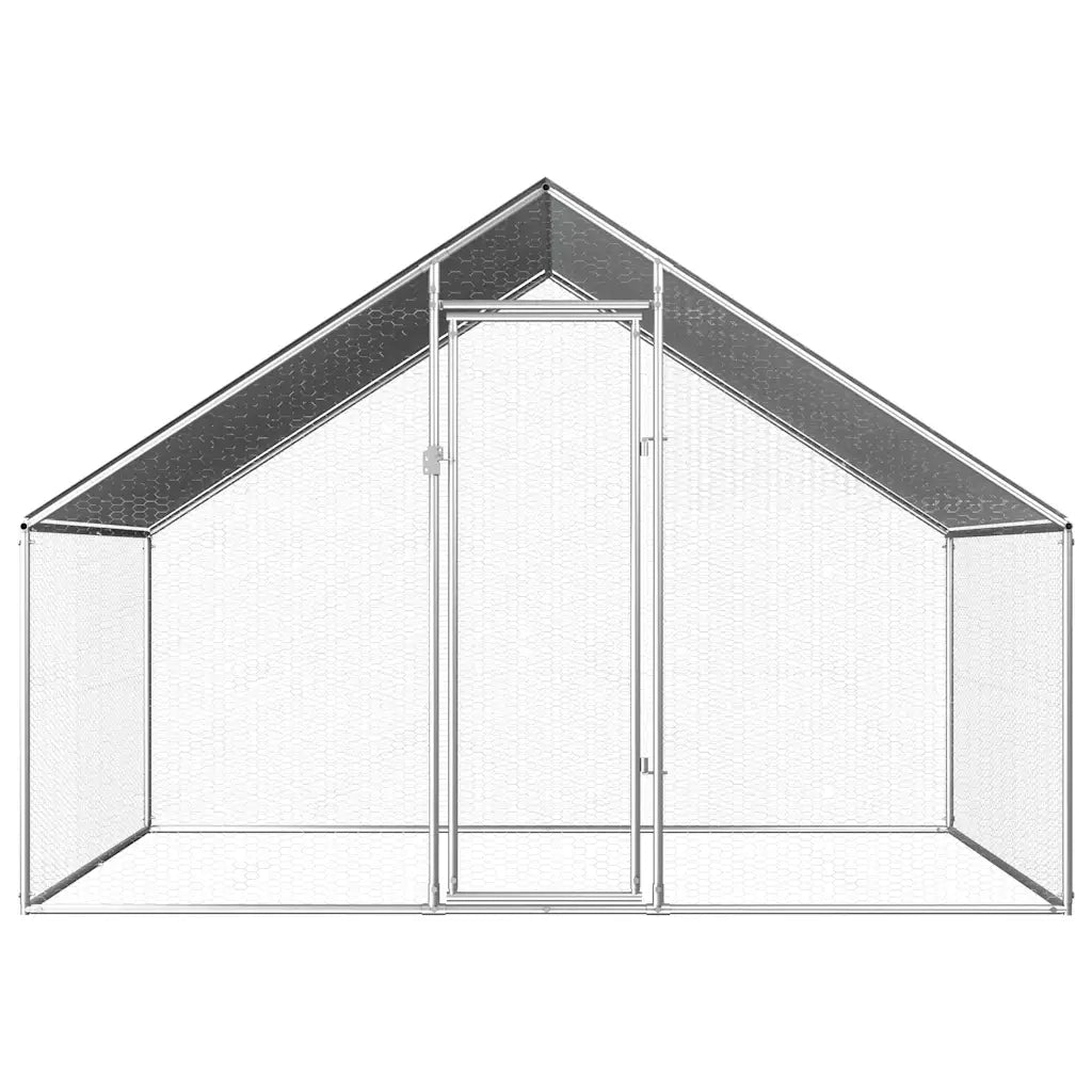 Gabbia per Polli da Esterno 2,75x2x1,92m in Acciaio Zincato 170788