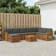 Set di divani da esterno 7 pz Naturale e Antracite 3384748