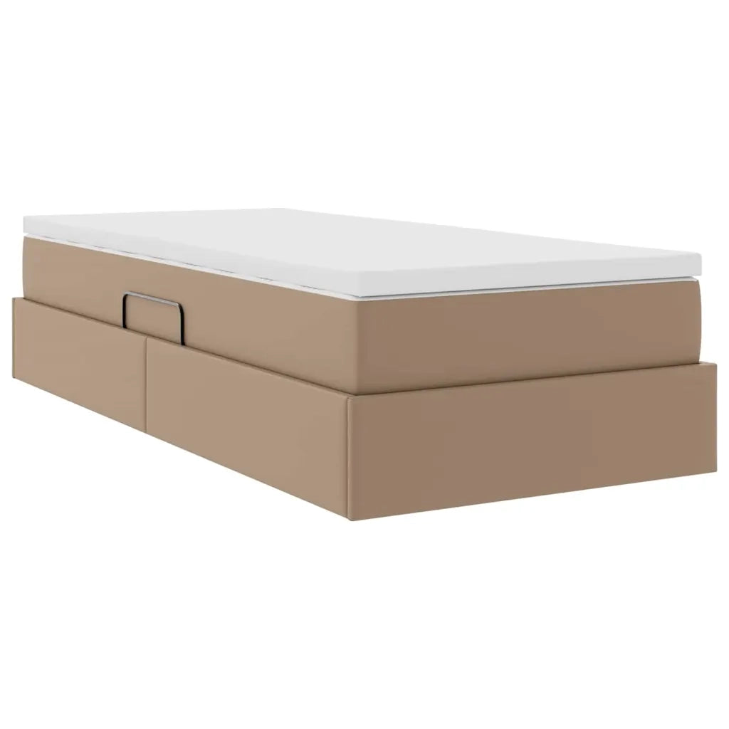 Letto con contenitore e materasso Cappuccino 100 x 200 cm 3370153