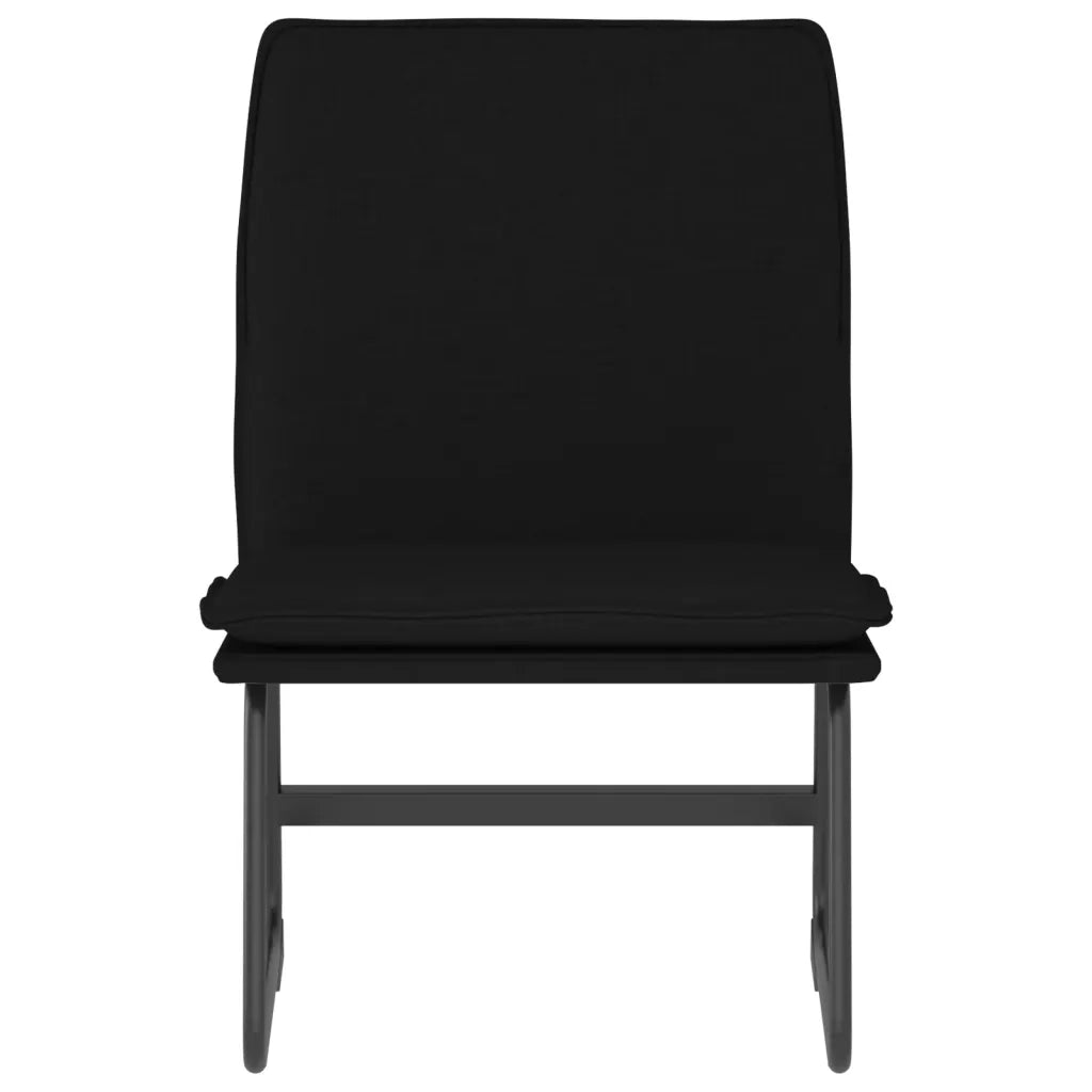 Poltrona | Sedia Lounge Nera 52x75x76 cm in Tessuto