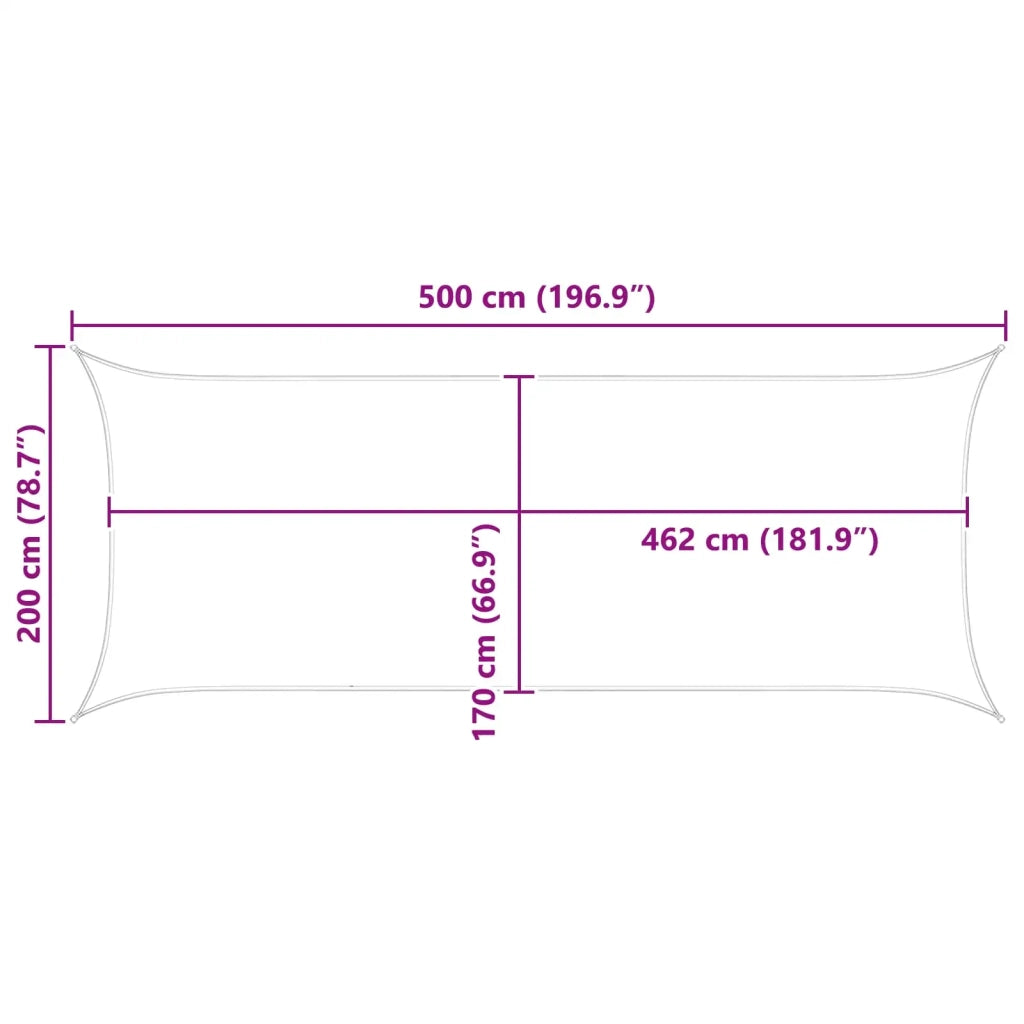 Vela da ombra solare Arancione e Marrone 5 x 2 m 42031035