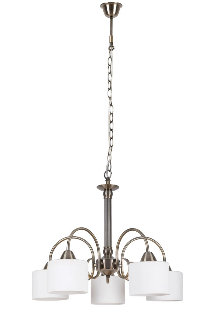 Lampadario classico Edith 5xE27 ottone antico Rabalux 7276