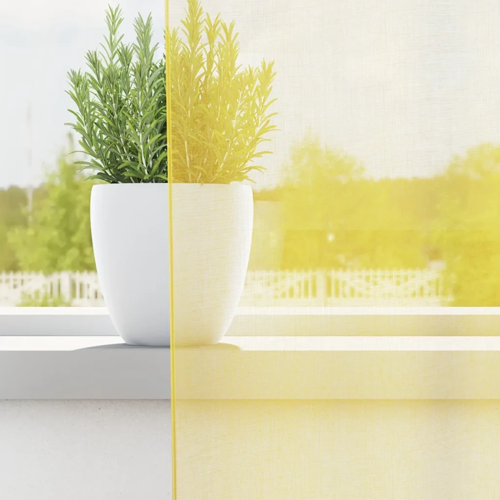 Tende in Voile con Occhielli 2 pz Giallo 4102135
