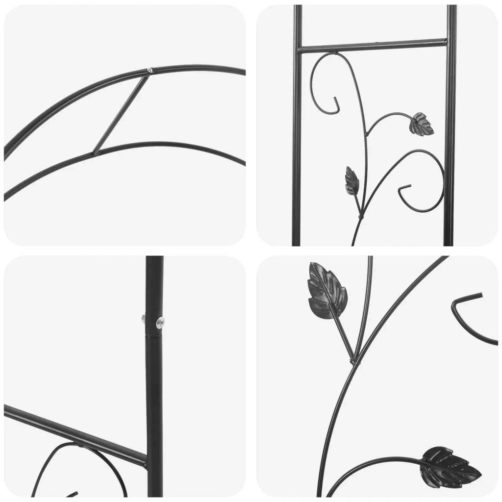 Arco da Giardino Floreale Nero 115 x 37 x 231 cm 42021351