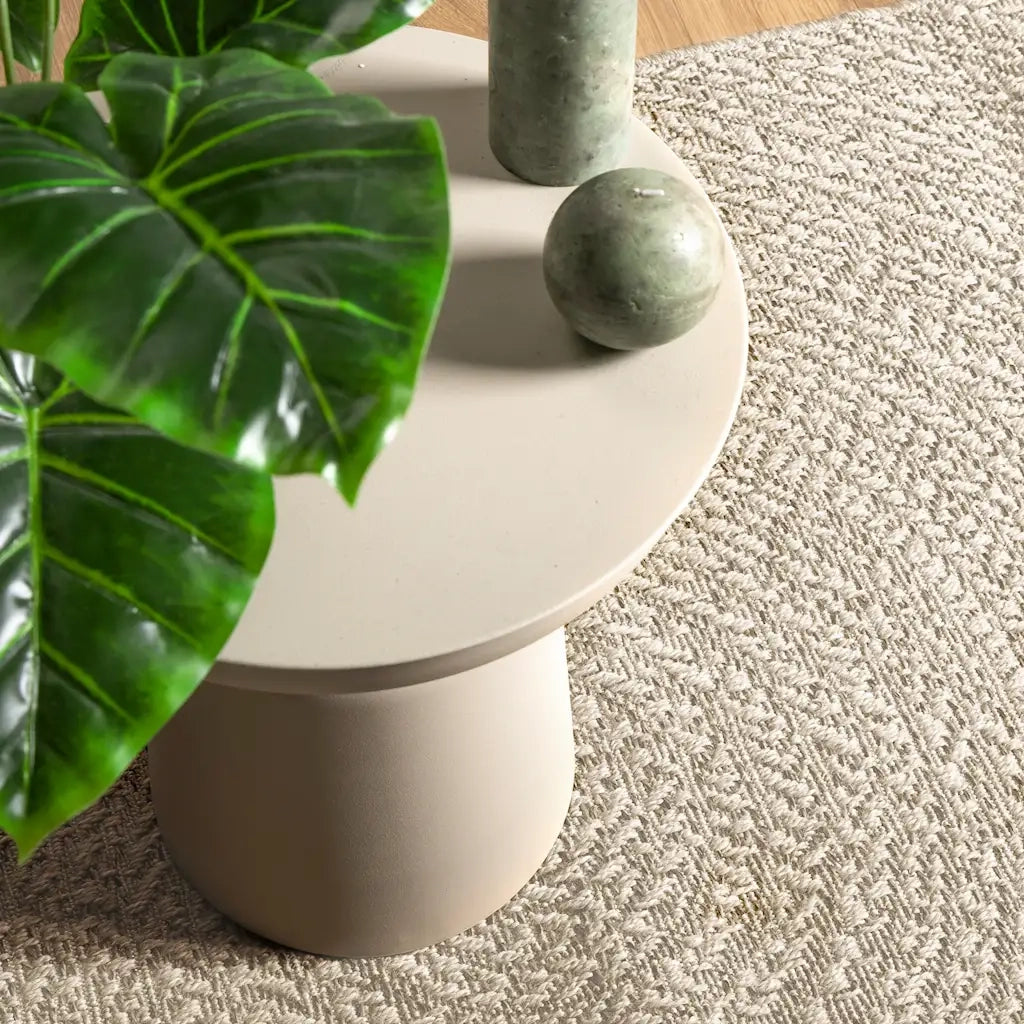 Tappeto ZIZUR Crema 80x150 cm Aspetto Iuta Interni ed Esterni 4010372