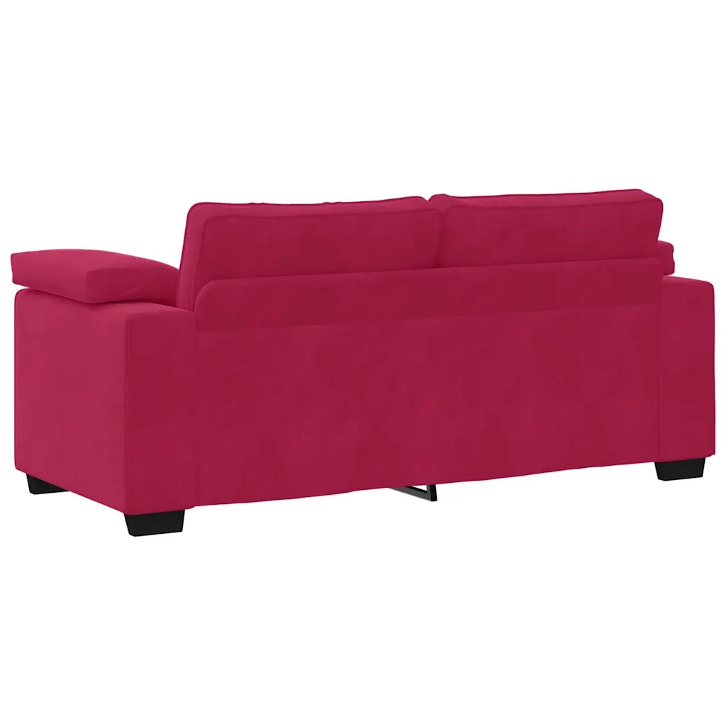 Divano Divanetto Rosso Vino 180x77x82 cm in Velluto 4105271