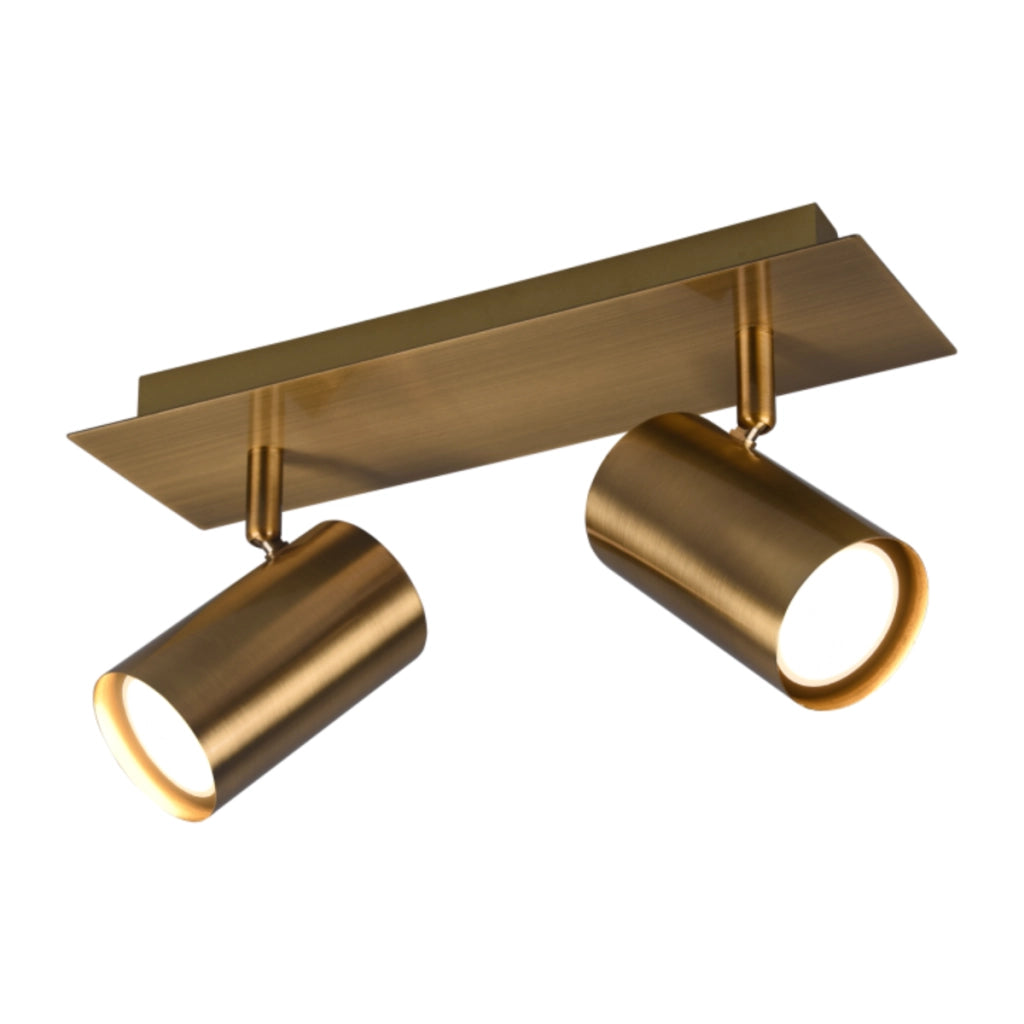 Faretto soffitto Trio MARLEY oro 2 luci GU10 orientabile
