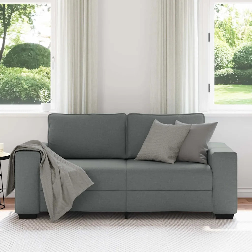 Divano a 2 Posti-Sofa 2 Posti Grigio Scuro 140 cm in Tessuto 983893