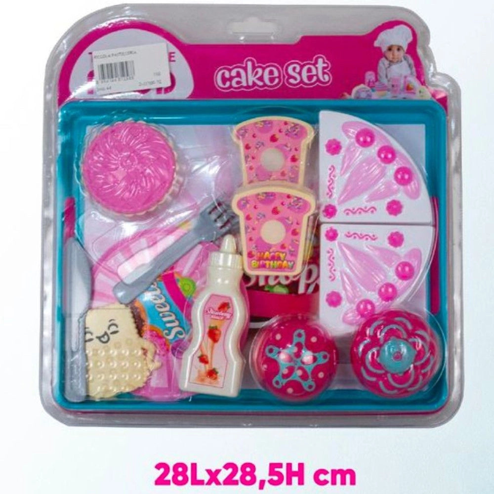 Trade Shop - Cake Set Piccola Pasticceria 12 Pezzi Giocattolo Bambine Compleanno Accessori -