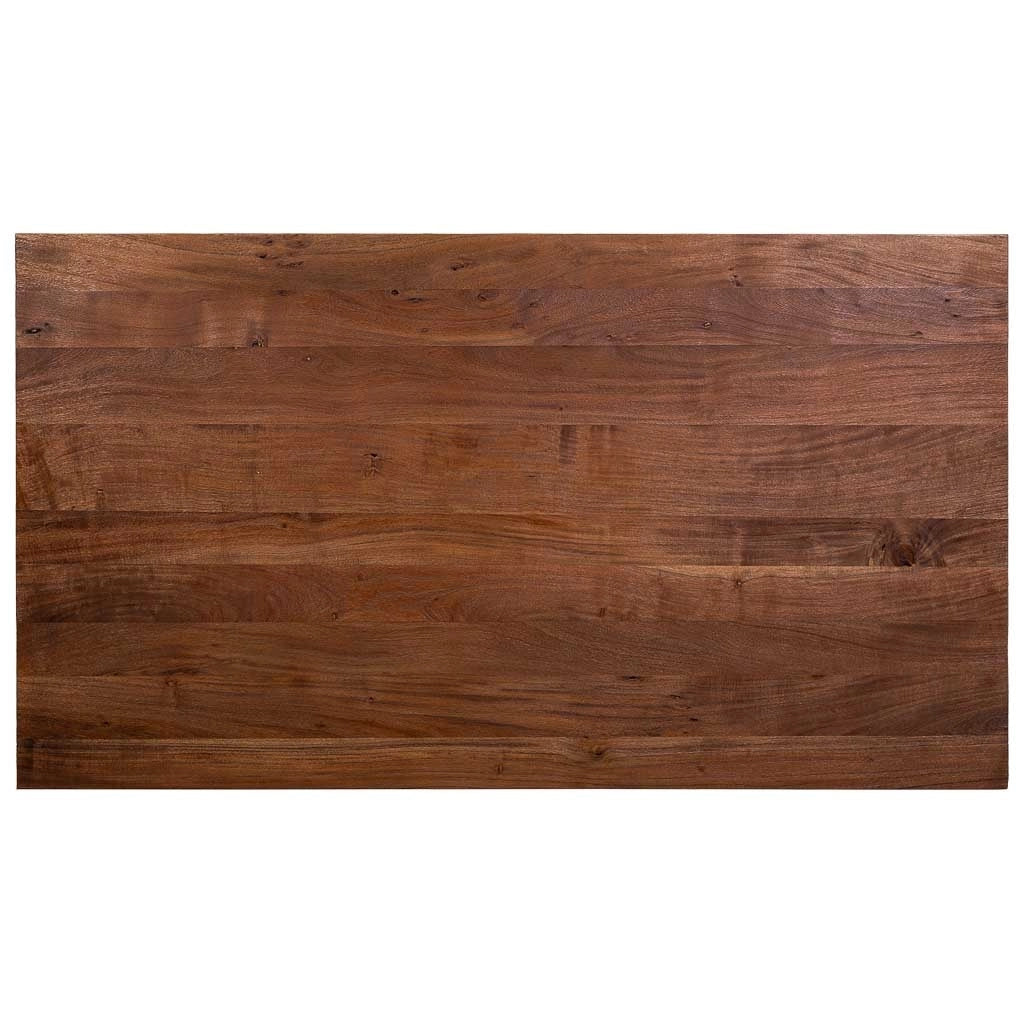 Tavolo da pranzo in legno di acacia finitura noce 160x90x76