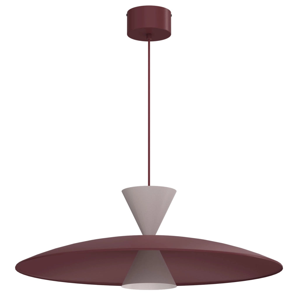 Lampada sospesa Mistic clessidra 1xGX53 acciaio bordeaux