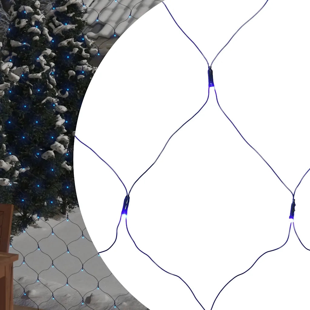 Luci di Natale Rete Blu 4x4m 544 LED Interni Esterni CFW7378419