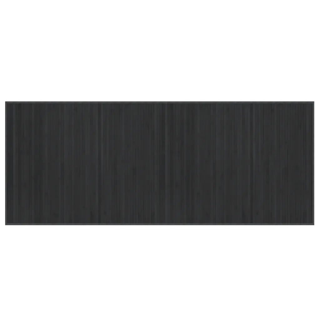 Tappeto Rettangolare Grigio 80x200 cm in Bambù 376910