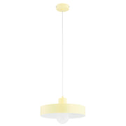 Lampada a sospensione moderna gialla rotonda E27 15W