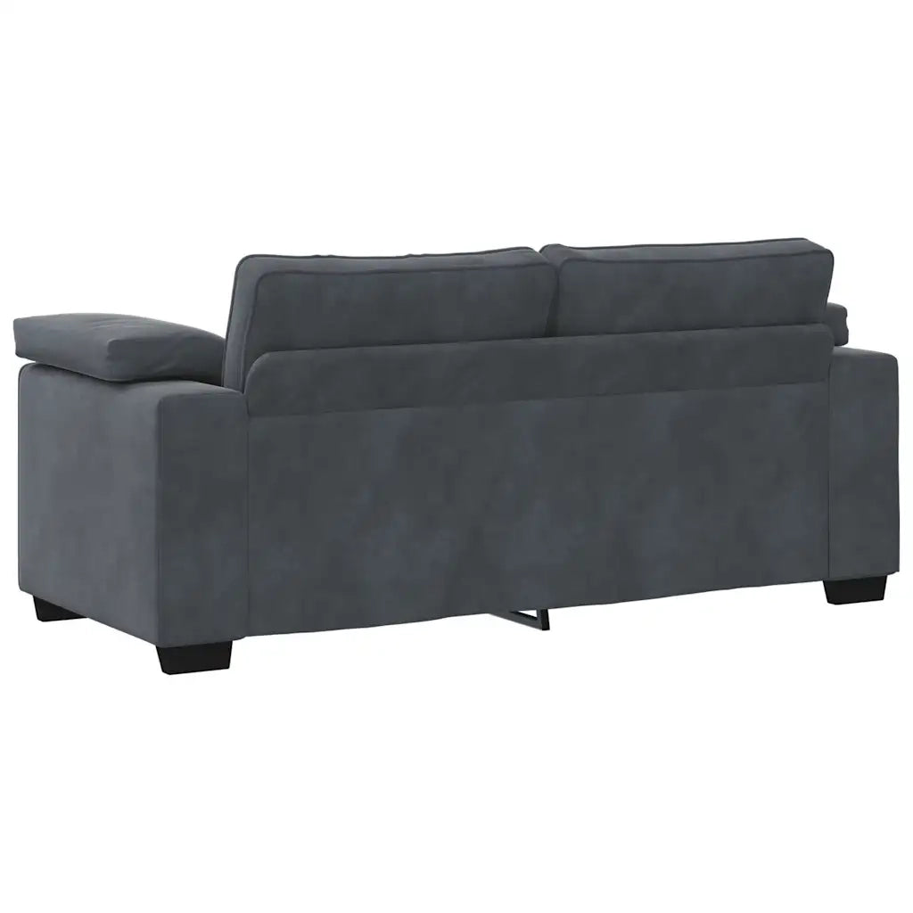 Divano Divanetto-Sofa Grigio Scuro 140 cm in Velluto 722292