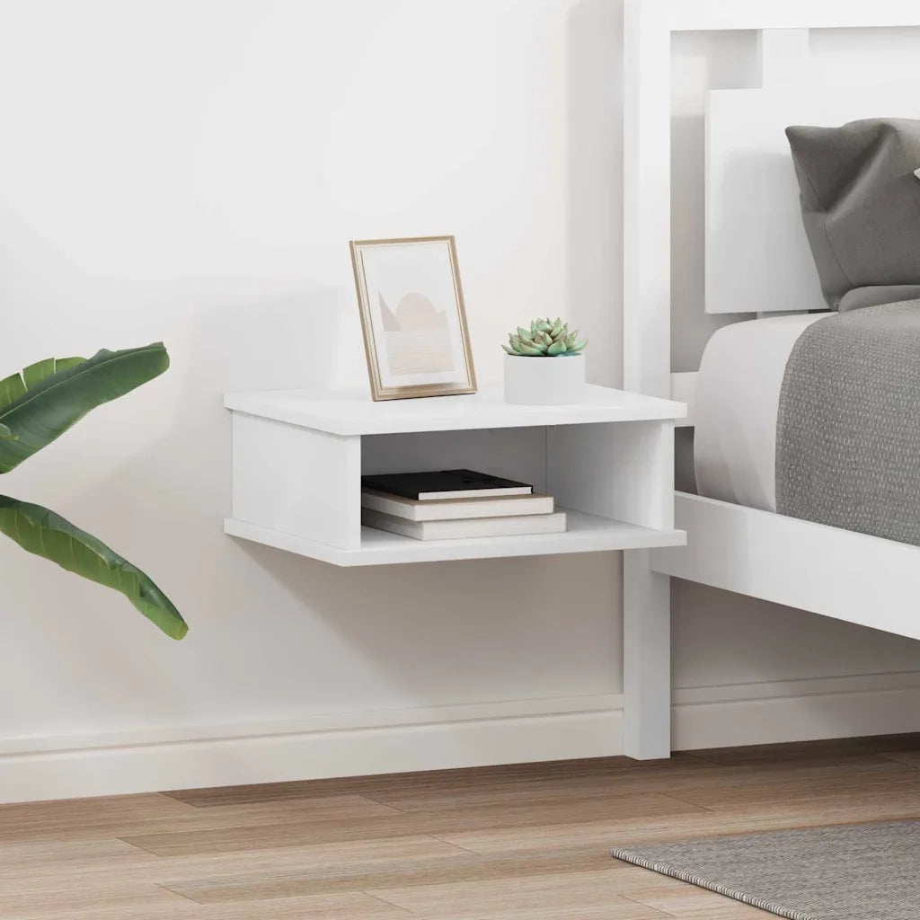 Comodino 2 pcs Bianco 40 x 31 x 15 cm Legno multistrato 891105