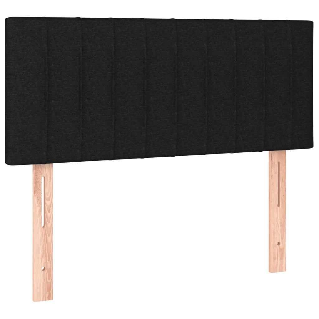 Giroletto a Molle con Materasso-Struttura Letto Nero 100x200 cm in Tessuto 624341
