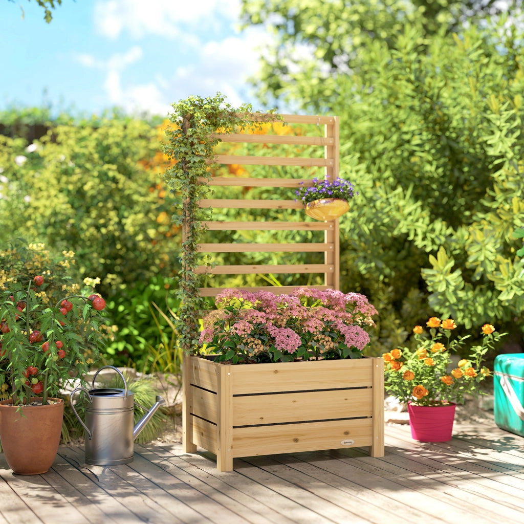 Hochbeet con graticcio in legno ¨C Minimal ¨C 60x39x120 cm