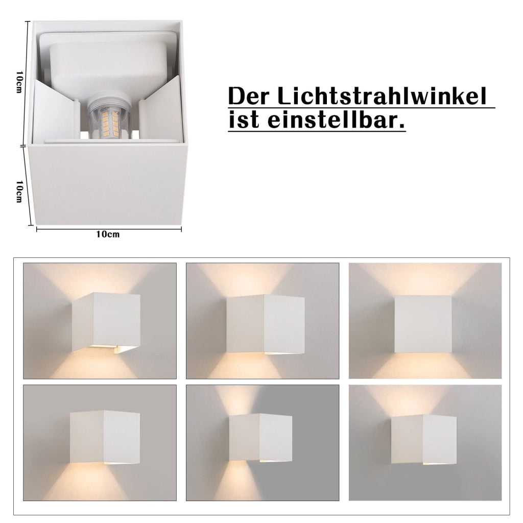 ZMH Lampada da parete a LED per interni 2ER lampada da parete per esterni luce moderna su e giù per il corridoio
