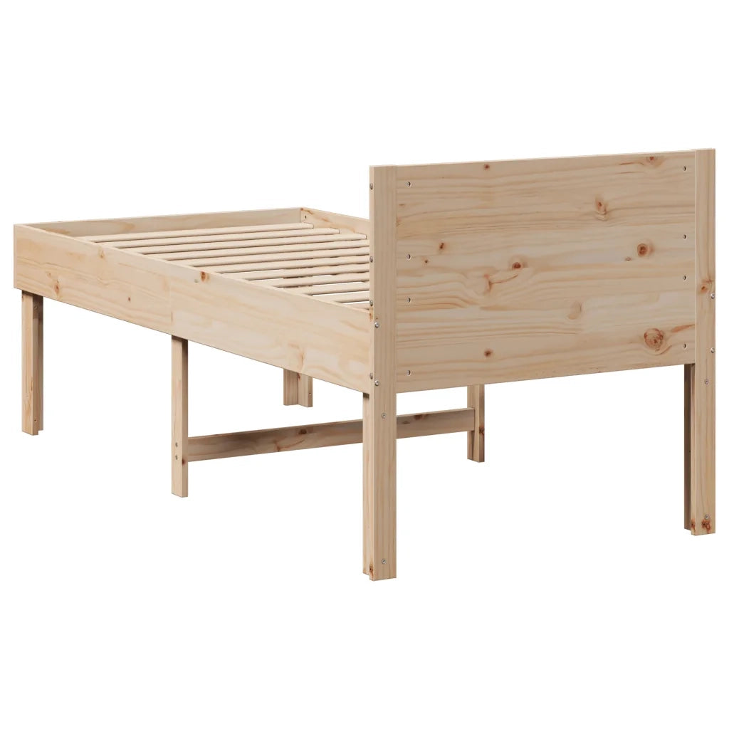 Letto singolo | Letto per adulti | Letto senza Materasso 90x190 cm in Legno Massello di Pino